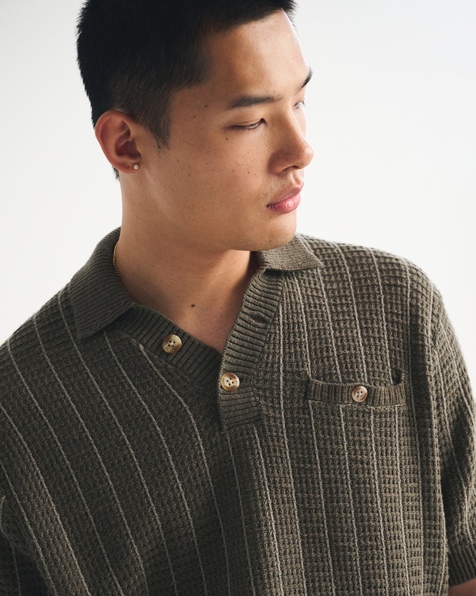 Abercrombie 100% Cotton 2-Button Sweater Polo