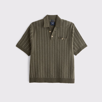 Abercrombie 100% Cotton 2-Button Sweater Polo