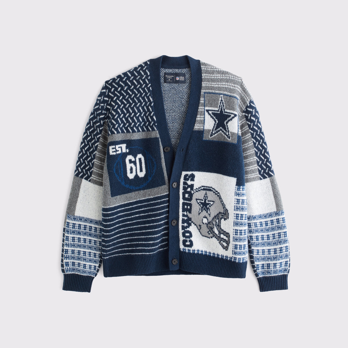 Abercrombie Philadelphia Eagles Patchwork Cardigan