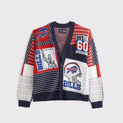 Abercrombie Philadelphia Eagles Patchwork Cardigan