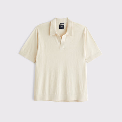 Abercrombie 100% Cotton Johnny Collar Sweater Polo