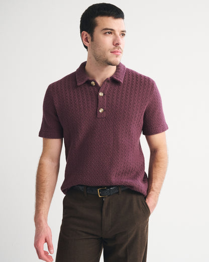 Abercrombie 100% Cotton 3-Button Sweater Polo
