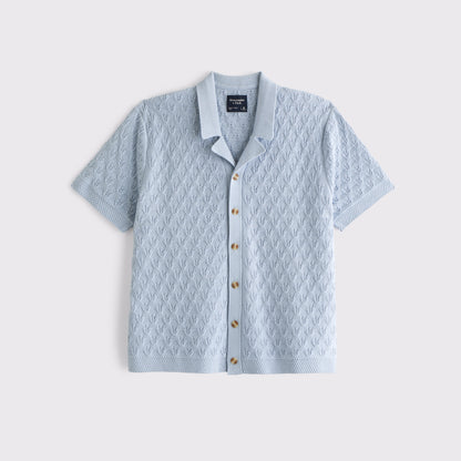 Abercrombie 100% Cotton Button-Through Sweater Polo