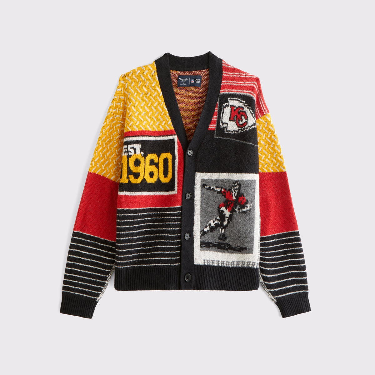 Abercrombie Philadelphia Eagles Patchwork Cardigan