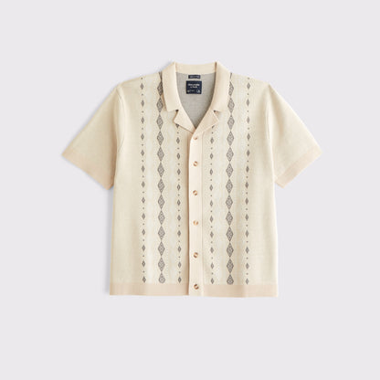 Abercrombie 100% Cotton Button-Through Sweater Polo