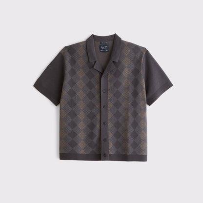 Abercrombie 100% Cotton Button-Through Sweater Polo