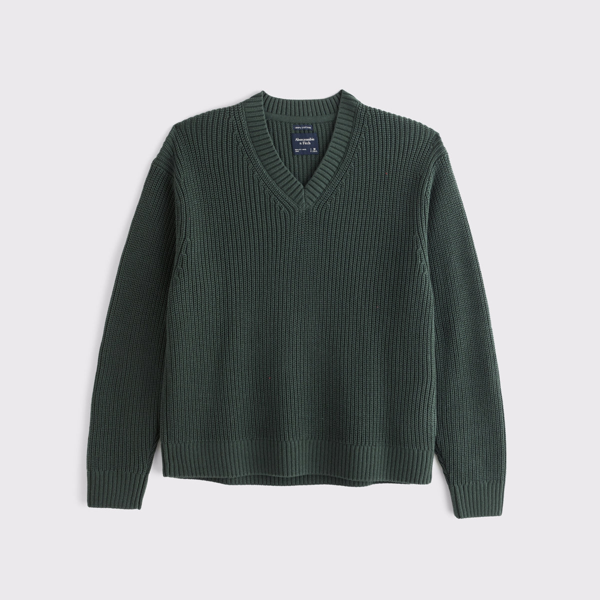 Abercrombie 100% Cotton Rib V-Neck Sweater