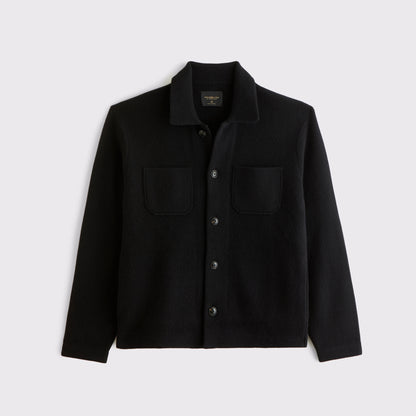 Abercrombie 100% Merino Wool Shirt Jacket
