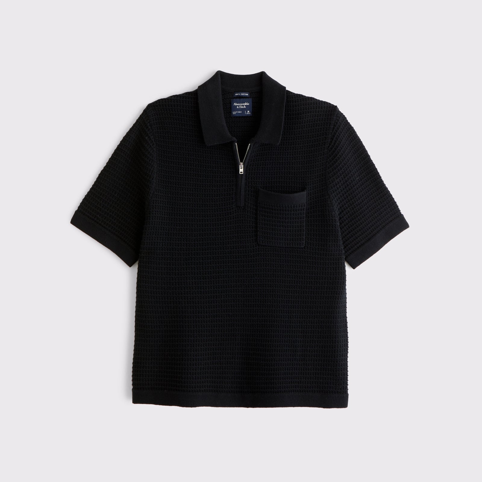 Abercrombie 100% Cotton Zip Sweater Polo