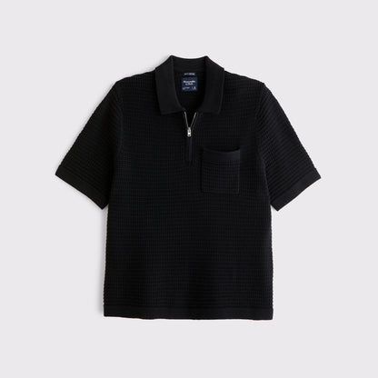 Abercrombie 100% Cotton Zip Sweater Polo