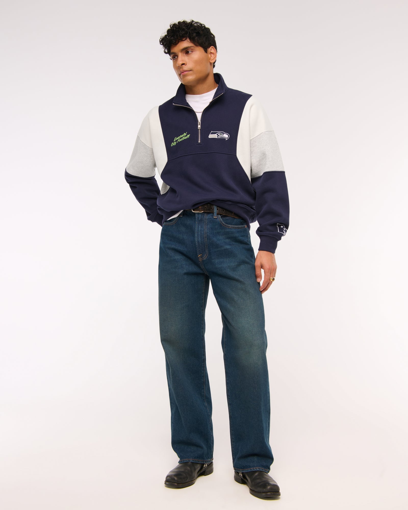 Abercrombie Dallas Cowboys Half-Zip Sweatshirt