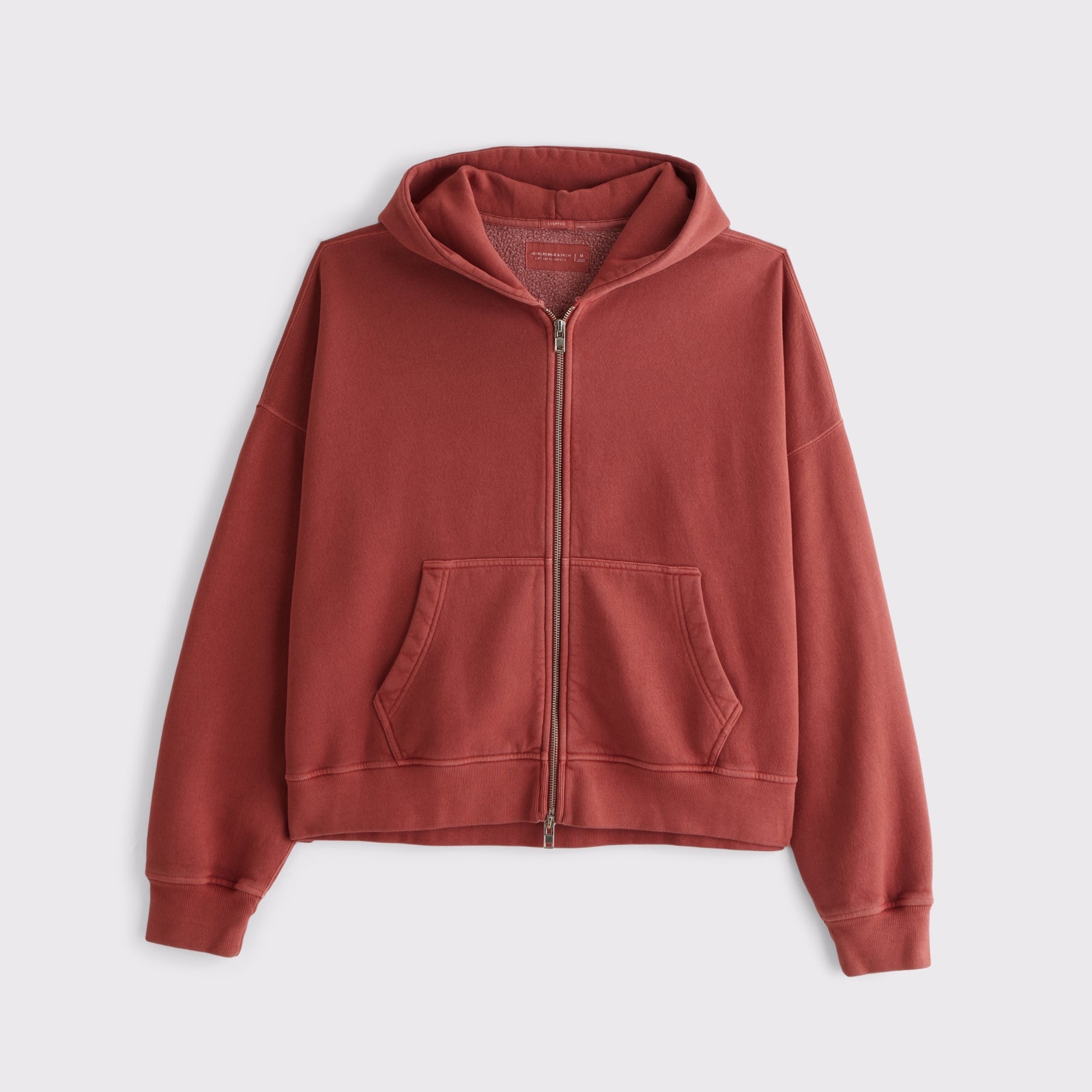 Abercrombie Essential Cropped Full-Zip Hoodie