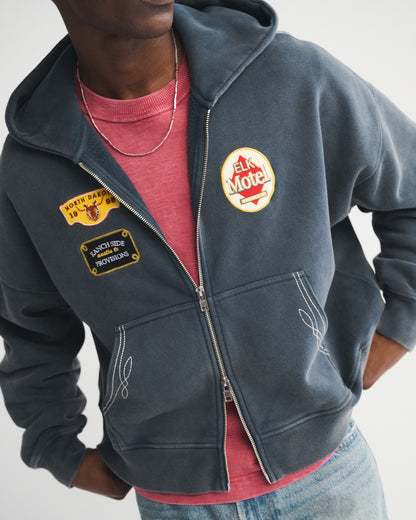 Abercrombie Essential Cropped Full-Zip Hoodie