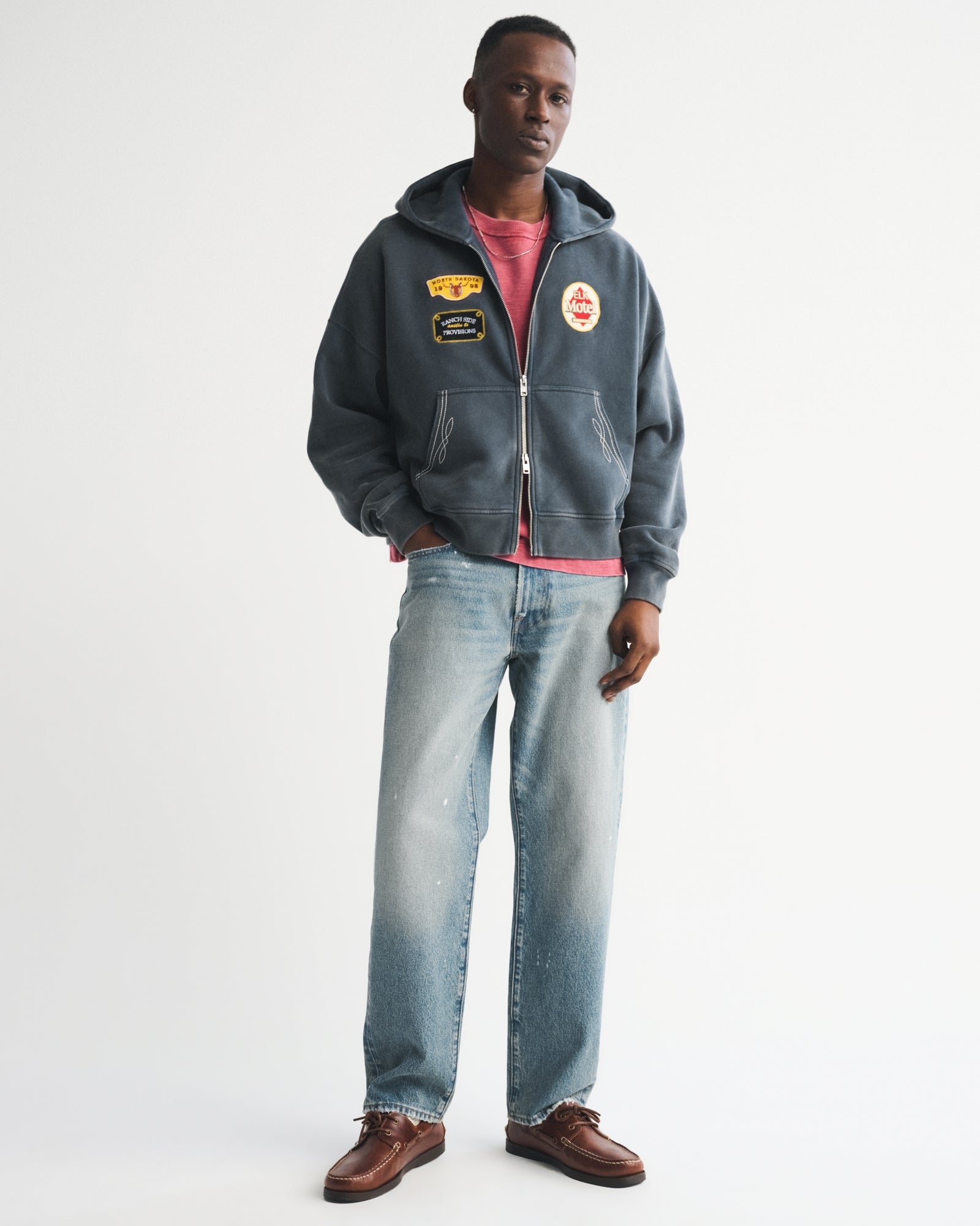 Abercrombie Essential Cropped Full-Zip Hoodie