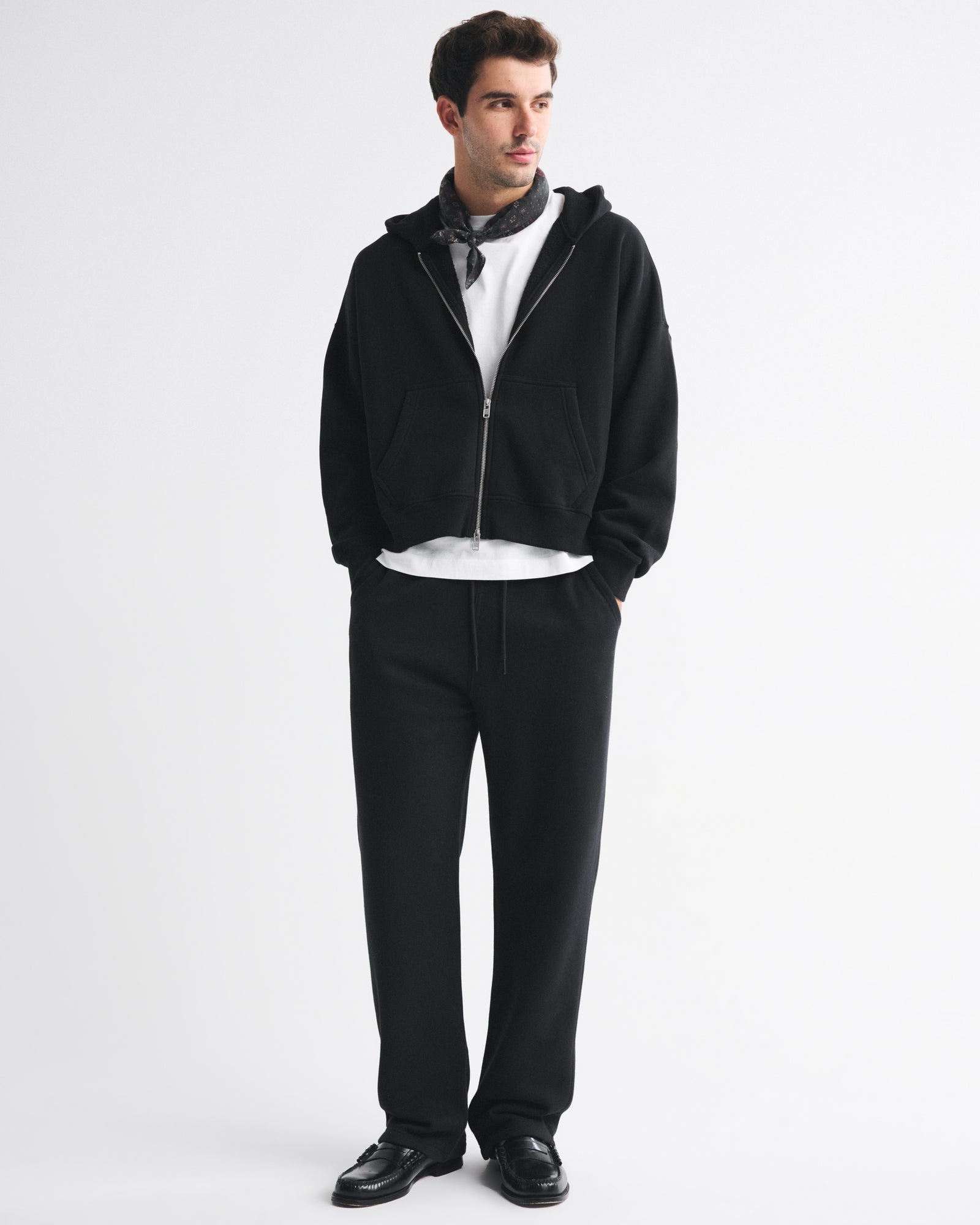 Abercrombie Essential Cropped Full-Zip Hoodie