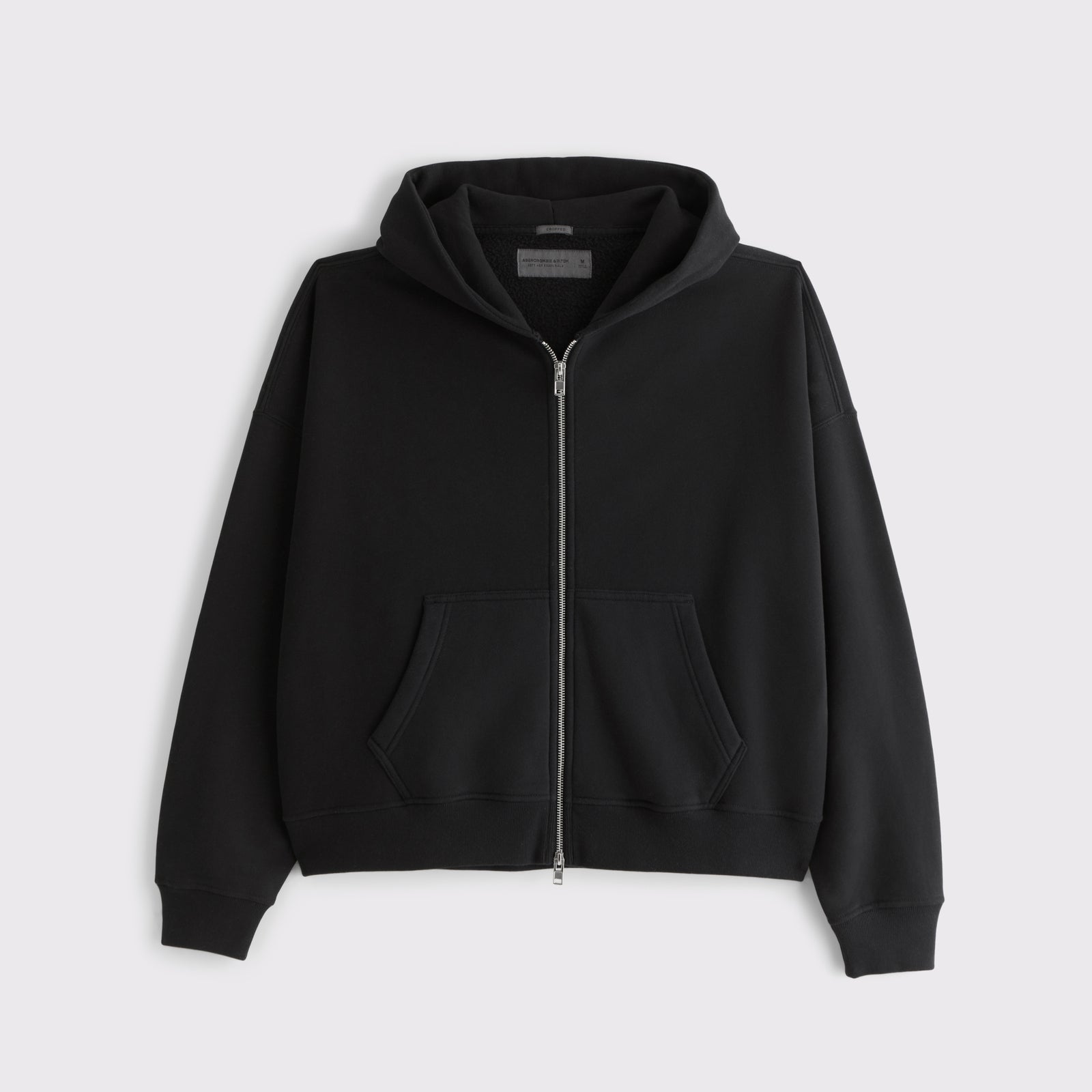 Abercrombie Essential Cropped Full-Zip Hoodie