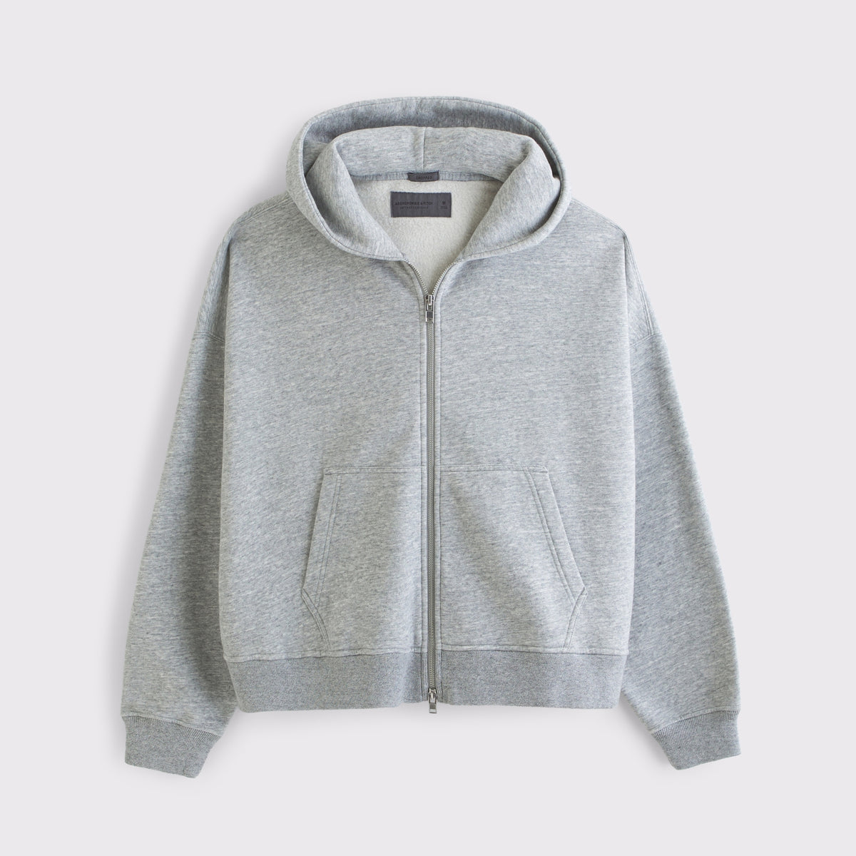 Abercrombie Essential Cropped Full-Zip Hoodie
