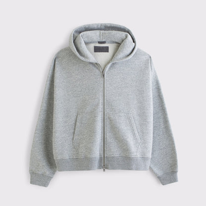 Abercrombie Essential Cropped Full-Zip Hoodie