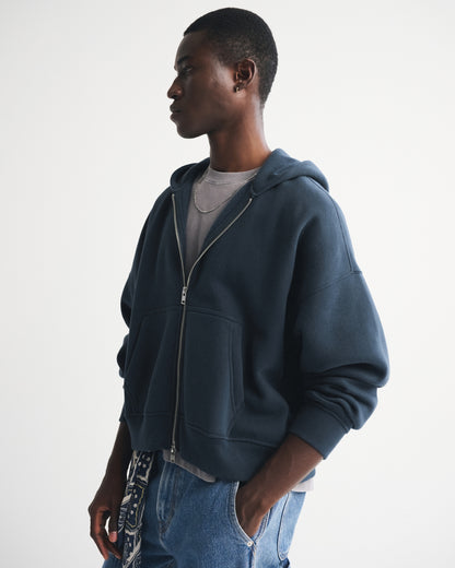 Abercrombie Essential Cropped Full-Zip Hoodie