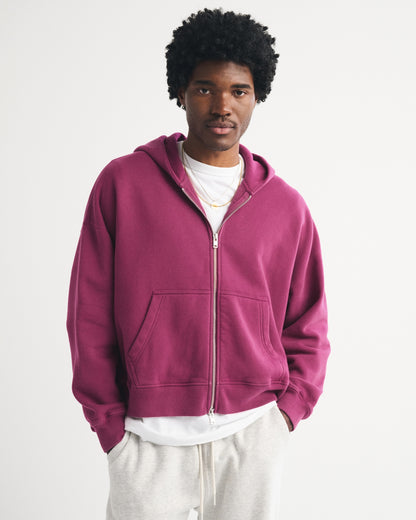 Abercrombie Essential Cropped Full-Zip Hoodie