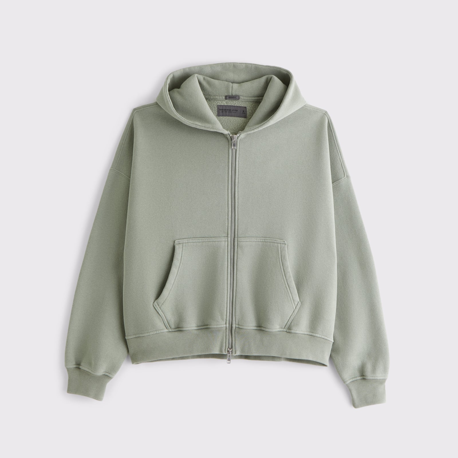 Abercrombie Essential Cropped Full-Zip Hoodie