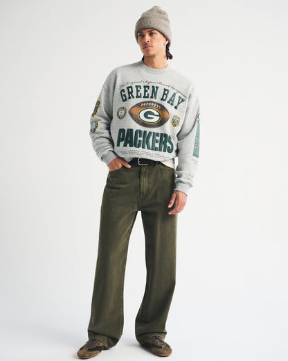 Abercrombie Green Bay Packers Crew Sweatshirt