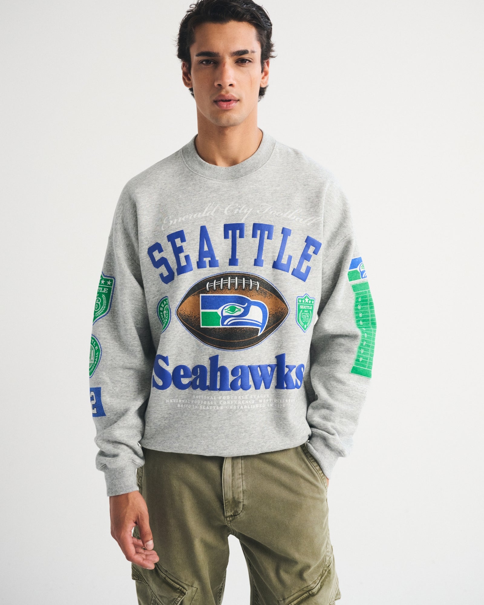 Abercrombie Green Bay Packers Crew Sweatshirt