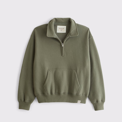 Abercrombie Heritage Heavyweight Half-Zip Sweatshirt