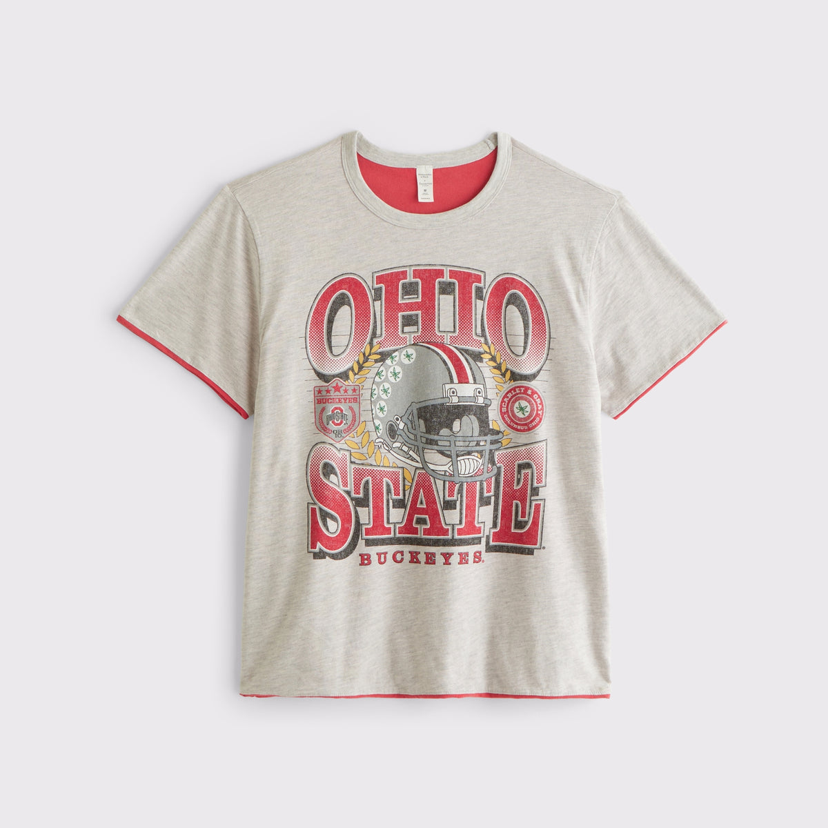 Abercrombie Ohio State Buckeyes Long-Sleeve Premium Heavyweight 2.0 Tee