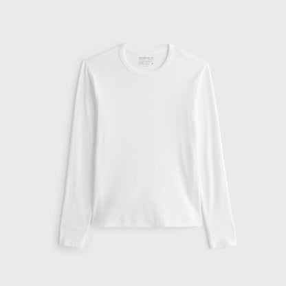Abercrombie Long-Sleeve Essential Slim Ribbed Tee