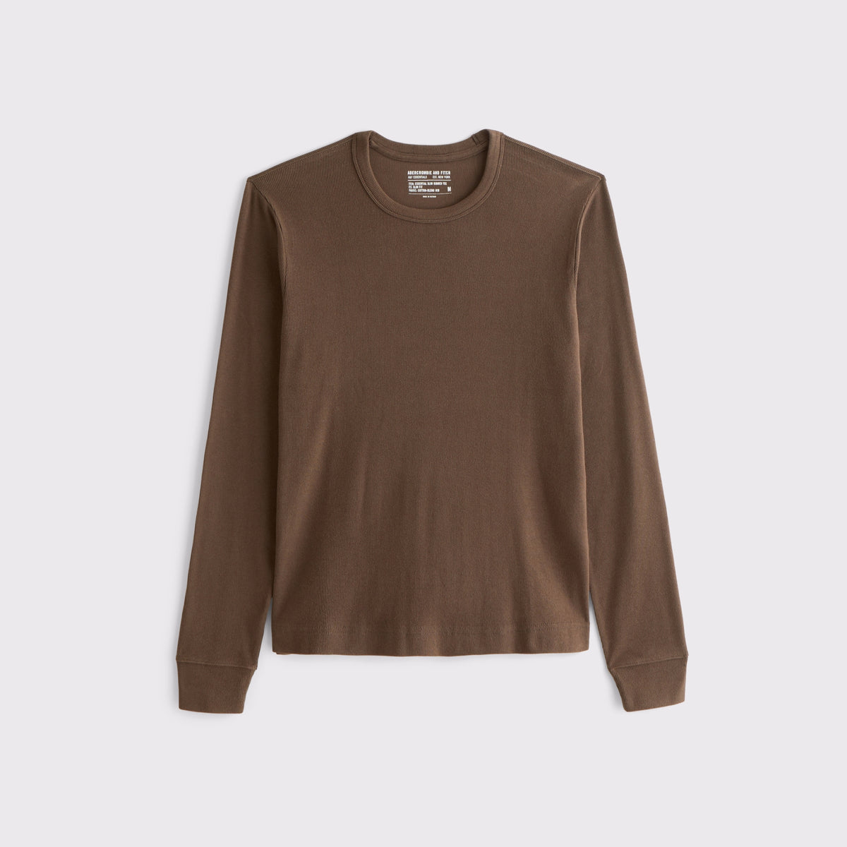 Abercrombie Long-Sleeve Essential Slim Ribbed Tee