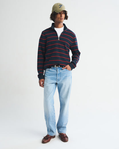 Abercrombie 100% Cotton French Rib Half-Zip