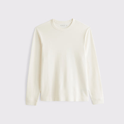 Abercrombie 100% Cotton Long-Sleeve French Rib Tee