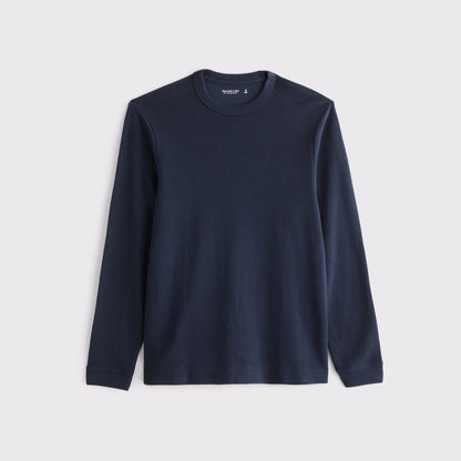 Abercrombie 100% Cotton Long-Sleeve French Rib Tee