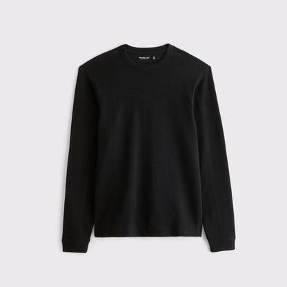 Abercrombie 100% Cotton Long-Sleeve French Rib Tee