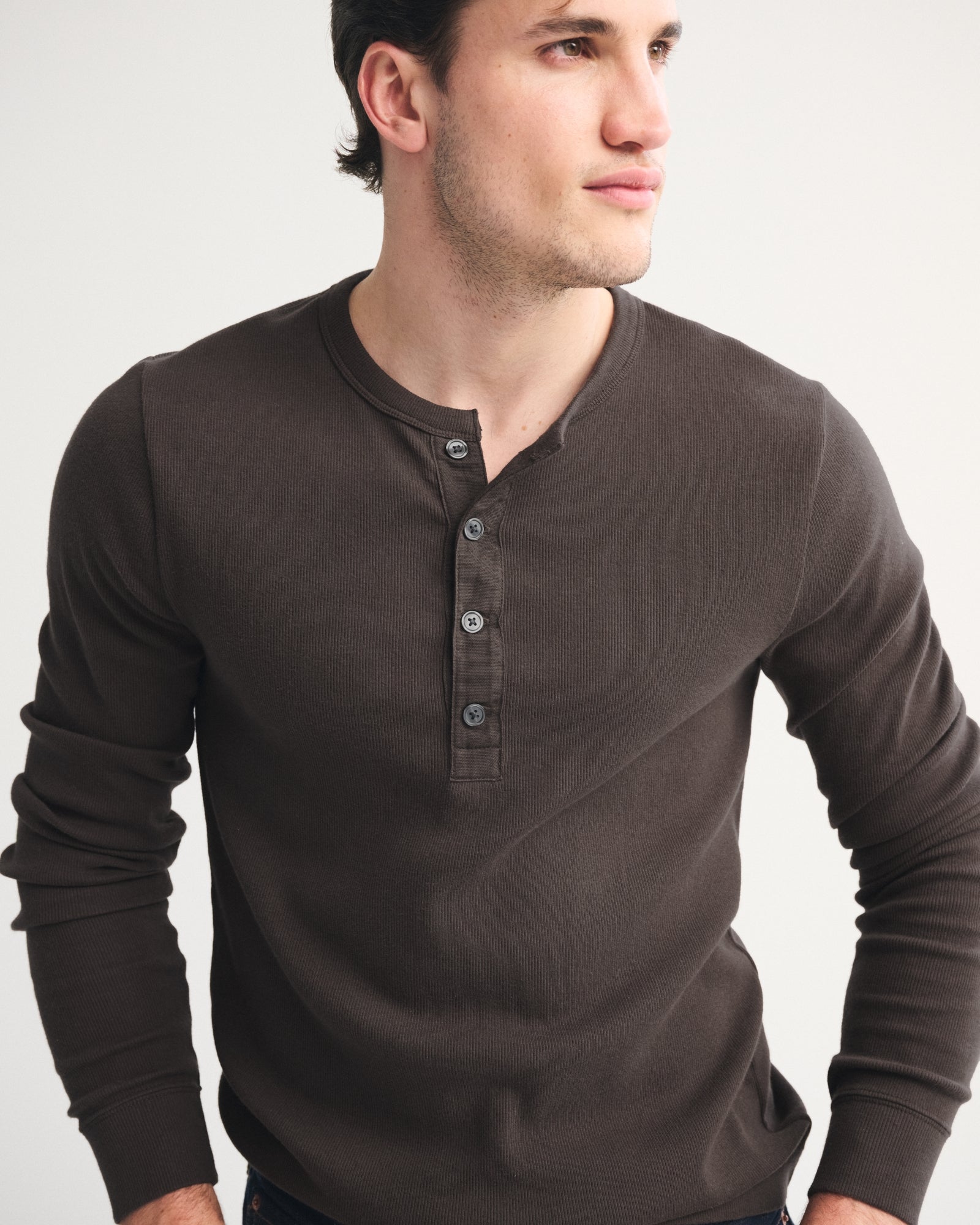 Abercrombie Essential Slim Ribbed Henley