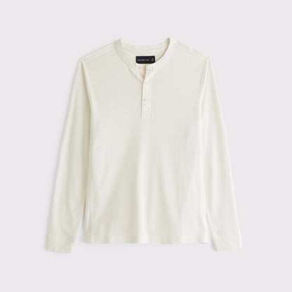 Abercrombie 100% Cotton Textured Henley