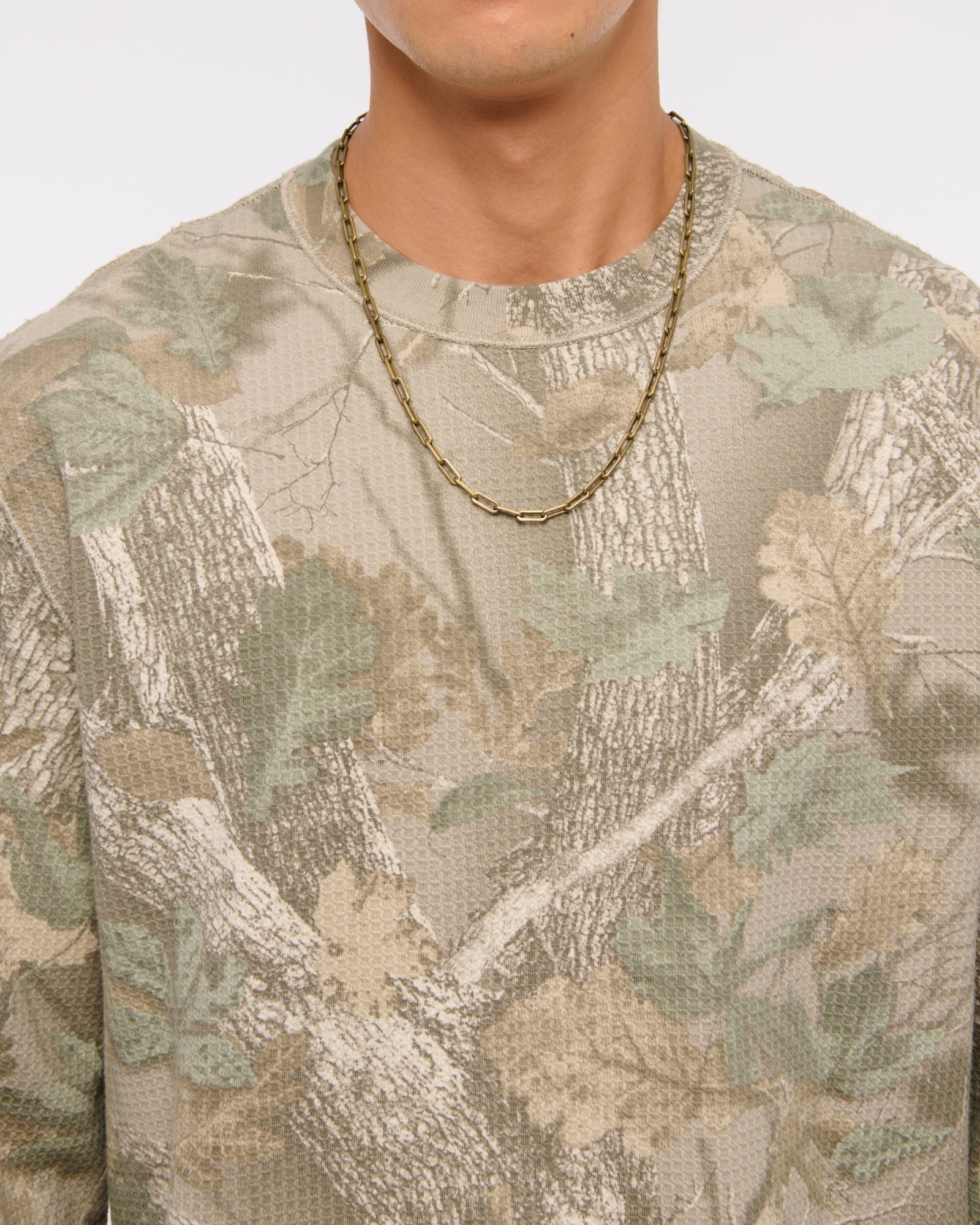 Abercrombie Long-Sleeve Grid Waffle Tee