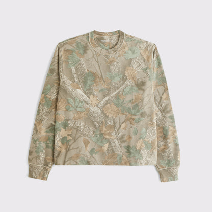 Abercrombie Long-Sleeve Grid Waffle Tee