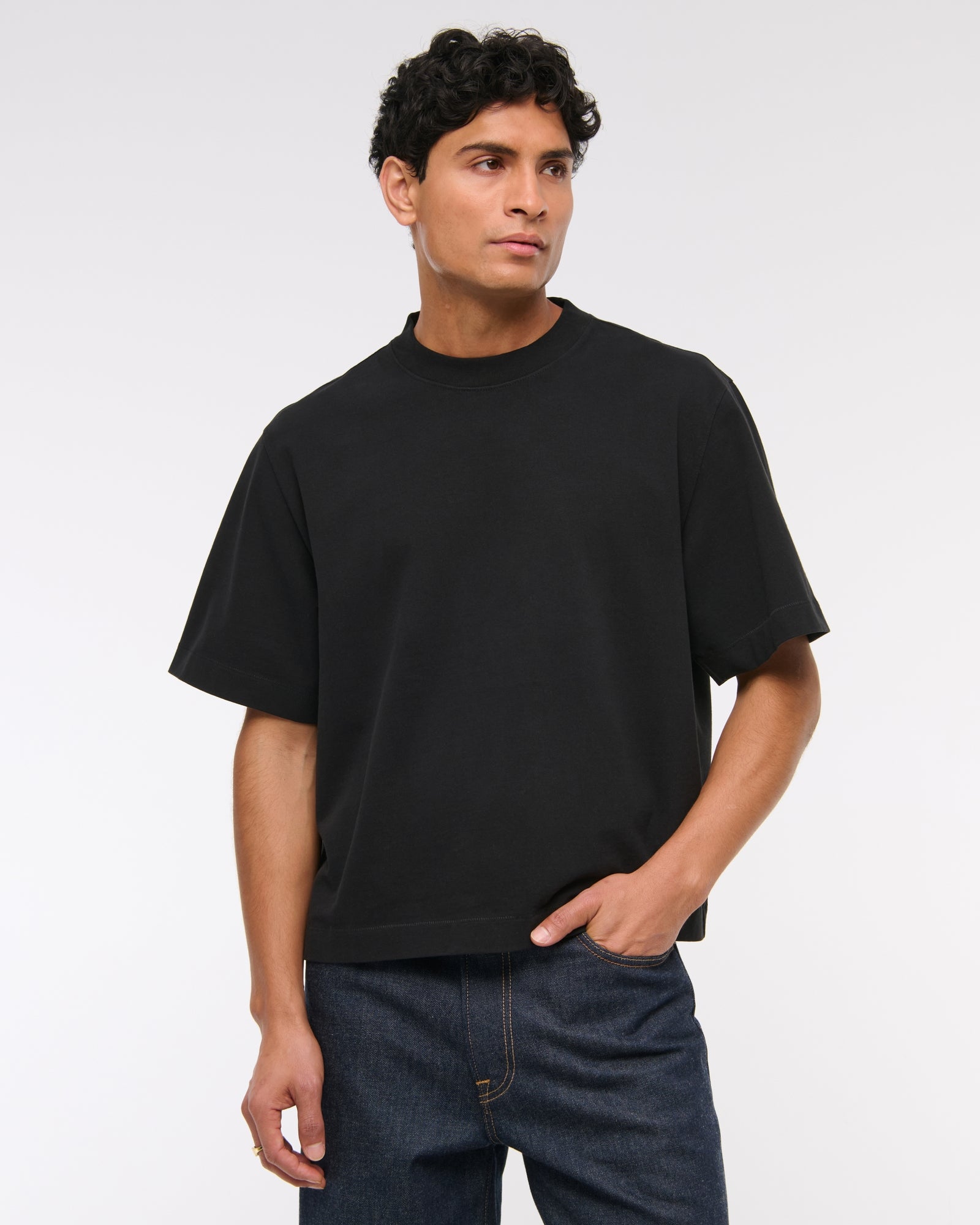 Abercrombie Premium Heavyweight Cropped Tee
