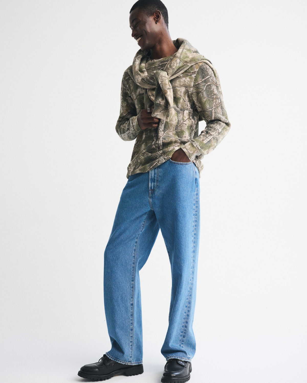 Abercrombie Long-Sleeve Classic Waffle Tee