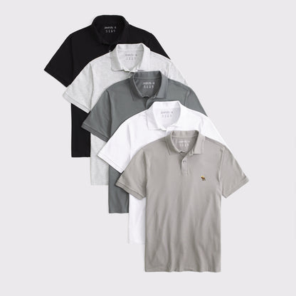 Abercrombie 5-Pack Polished Signature Icon Polos
