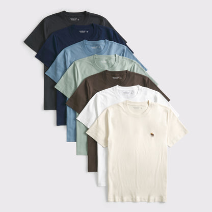 Abercrombie 7-Pack Slim Polished Signature Icon Tees