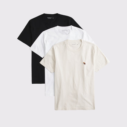 Abercrombie 3-Pack Slim Polished Signature Icon Tees