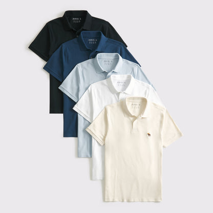 Abercrombie 5-Pack Polished Signature Icon Polos