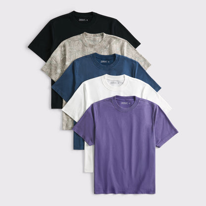 Abercrombie 5-Pack Premium Heavyweight 2.0 Tees