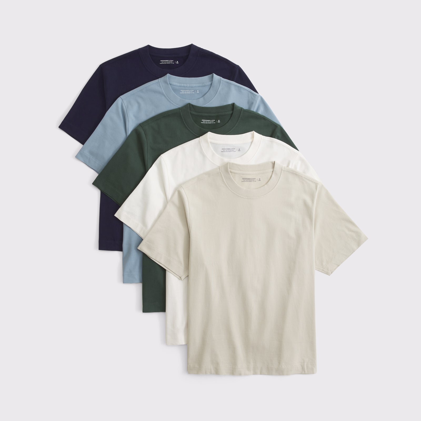 Abercrombie 5-Pack Premium Heavyweight 2.0 Tees