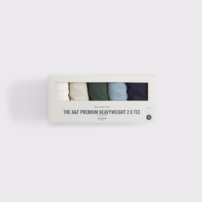 Abercrombie 5-Pack Premium Heavyweight 2.0 Tees