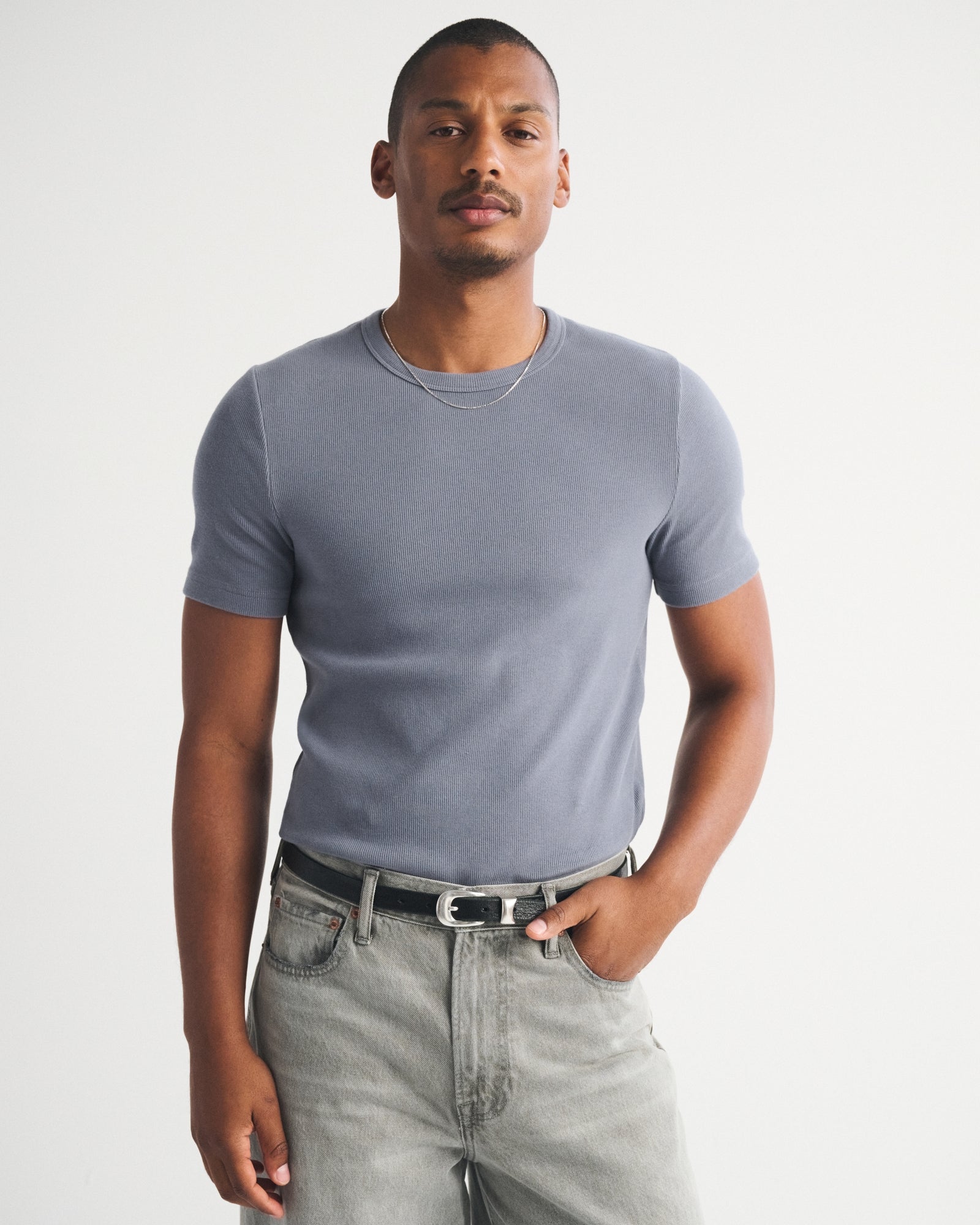 Abercrombie Essential Slim Ribbed Tee