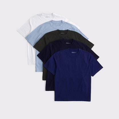 Abercrombie 5-Pack Premium Heavyweight 2.0 Tees